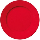 6 Grandes assiettes carton rouges 29 cm