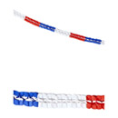 2 Guirlandes papier tricolore supporter France 3 m