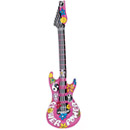 Guitare rock gonflable rose flower