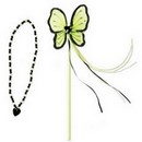 Baguette et collier de princesse vert