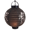 Lampion noir squelettes