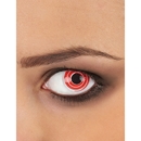 Lentilles de contact fantaisie spirale rouge et blanche adulte