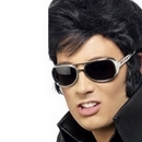 Lunette Elvis™ argentées adulte