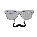 Lunettes blanches à moustache