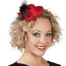 Mini chapeau rouge femme