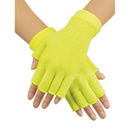 Mitaines courtes jaune fluo adulte