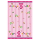 Nappe plastique Fée 1er Anniversaire 130 X 270 cm