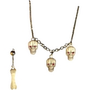 Set bijoux crâne adulte Halloween