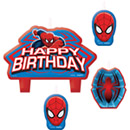 4 Bougies d\'anniversaire Spiderman