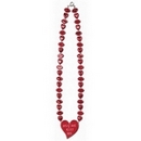 Collier rouge bouches et coeurs Saint-Valentin