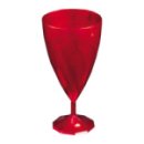 132 verres à eau design plastique rigide rouge carmin 25 cl