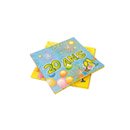 20 Serviettes en papier 20 ans Anniversaire Fiesta 33 cm