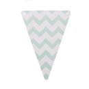 5 Fanions vert menthe chevron DIY en carton menthe