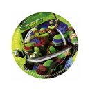 8 Assiettes rondes en carton Tortues ninja™ 23 cm