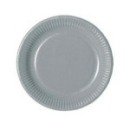 20 assiettes en carton gris 23 cm