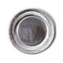 10 assiettes en carton argent 23 cm