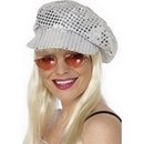 Casquette disco argent adulte