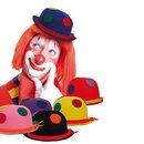 Chapeau de clown à pois adulte