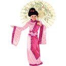 Déguisement reine japonaise rose fille