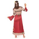 Déguisement robe hippie bordeaux femme