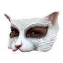 Demi-masque chat blanc