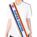 Echarpe humoristique tricolore Super Copine femme