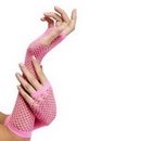 Gants mitaines résilles roses femme