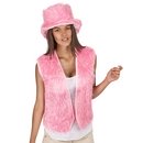 Gilet peluche rose adulte