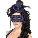 Kit chapeau et loup burlesque violet femme