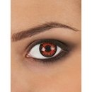 Lentilles de contact fantaisie rouges et noires adulte