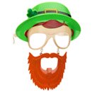 Lunettes avec barbe Saint Patrick adulte