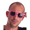 Lunettes blues fluo rose adulte