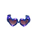 Lunettes coeur bleue LED