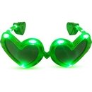 Lunettes coeur verte LED