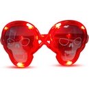 Lunettes lumineuses rouges tête de mort