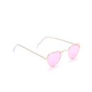 Lunettes roses coeur monture métal adulte