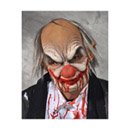 Masque luxe latex clown sanglant avec cheveux adulte Halloween