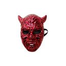 Masque diable adulte chromé rouge