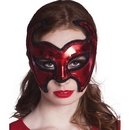 Masque devil brillant rouge femme Halloween