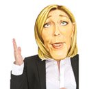 Masque en carton Marine Le Pen adulte