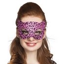 Masque léopard rose femme