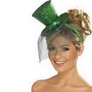 Mini chapeau haut de forme vert femme