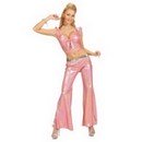 Pantalon disco rose femme