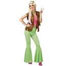 Pantalon disco vert femme