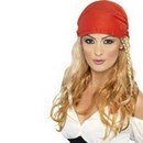 Perruque longue blonde pirate femme