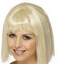 Perruque blonde avec frange femme