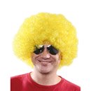 Perruque clown afro jaune adulte - 160g