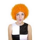 Perruque clown afro orange adulte