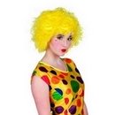 Perruque clown colorée jaune femme