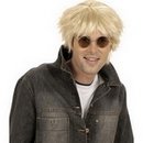 Perruque courte blonde homme